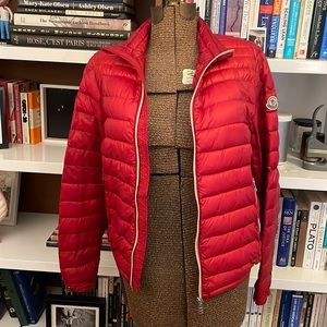 Moncler light weight puffer, red size 1
